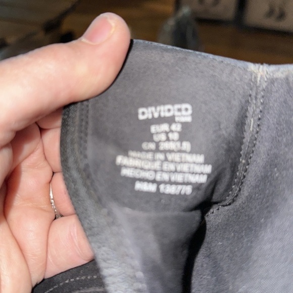 Divided by H &M Black Suede zipped Cowgirl Ankle Boots - GUC - size 10 - Picture 7 of 9